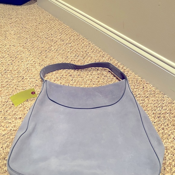 Prada Hand Bag Blue Suede Leather 2443256 - Picture 3 of 16